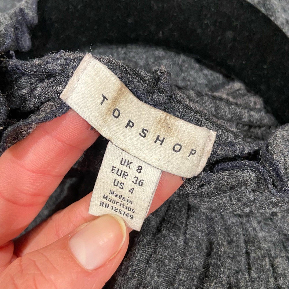 Topshop Gray Knit Sweater